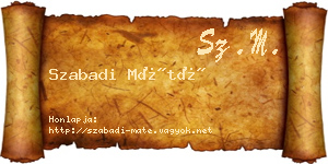 Szabadi Máté névjegykártya